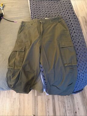 MNML Olive Utility Cargo Pants - Military Green